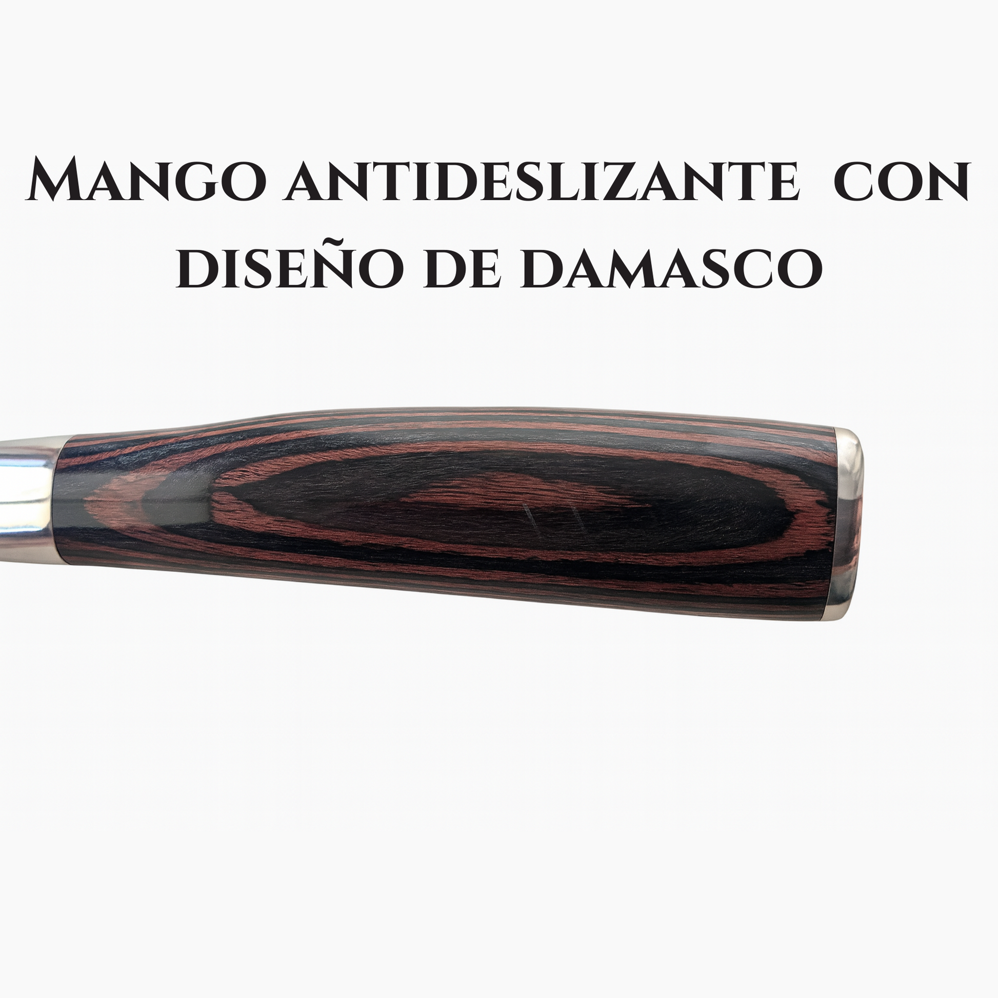 Set 3 Cuchillos de Acero Inoxidable con Diseño Damasco