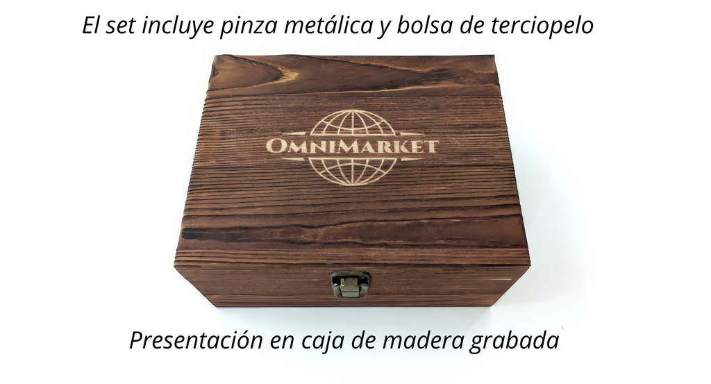 Set de Whiskey Con hielos reutilizables