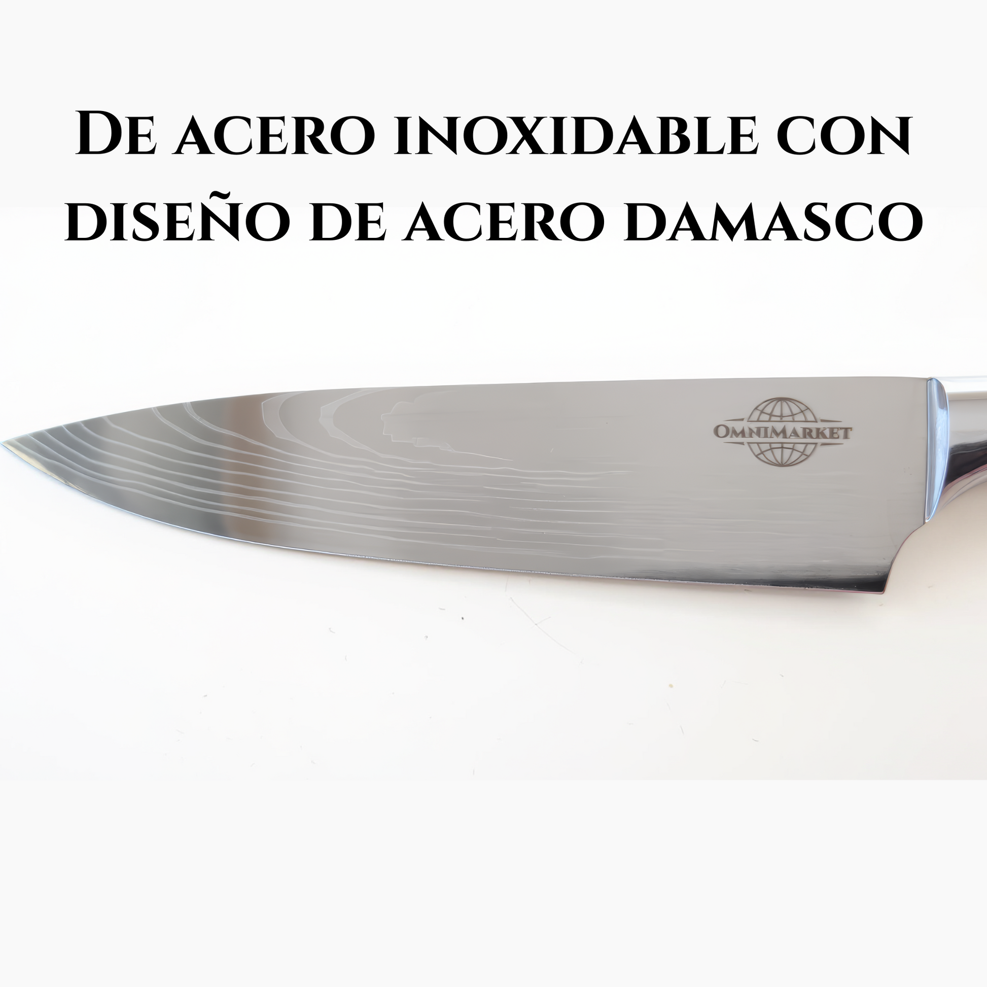 Set 3 Cuchillos de Acero Inoxidable con Diseño Damasco