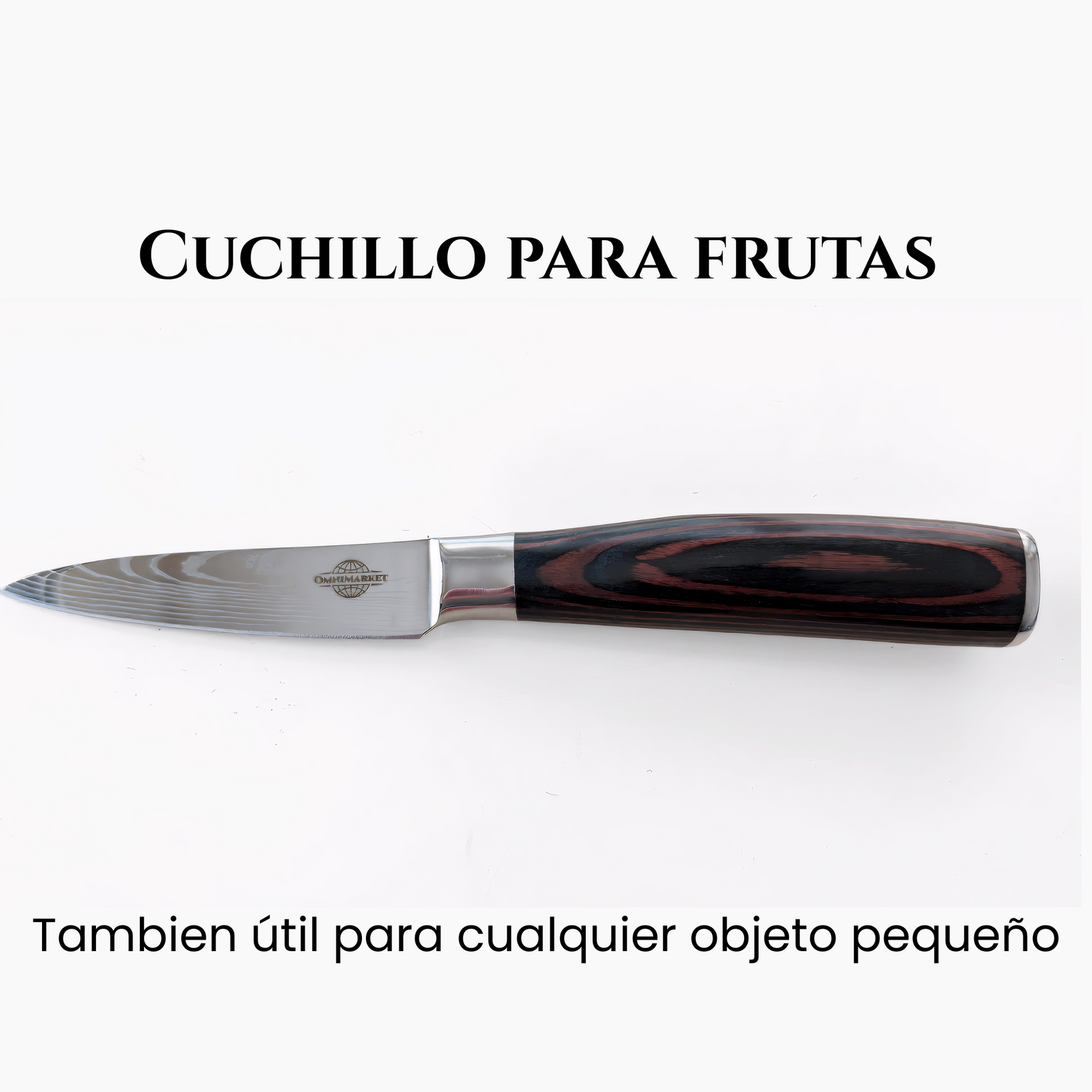 Set 3 Cuchillos de Acero Inoxidable con Diseño Damasco