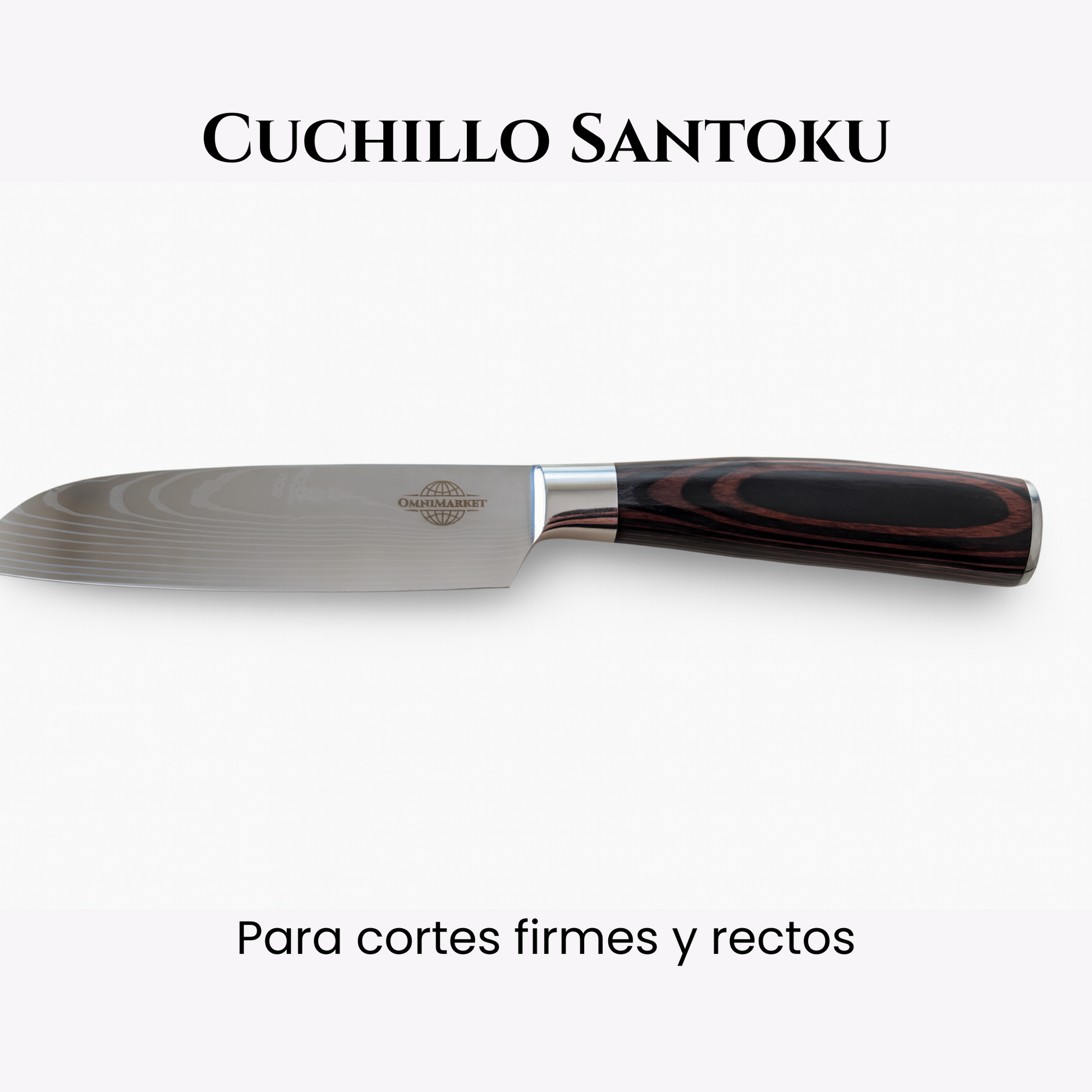 Set 3 Cuchillos de Acero Inoxidable con Diseño Damasco